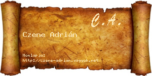 Czene Adrián névjegykártya