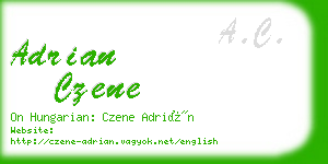 adrian czene business card